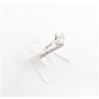 Anello Orelù Donna in Oro bianco Diamante 0.31 Ct 001078AZZA - 001078AZZA